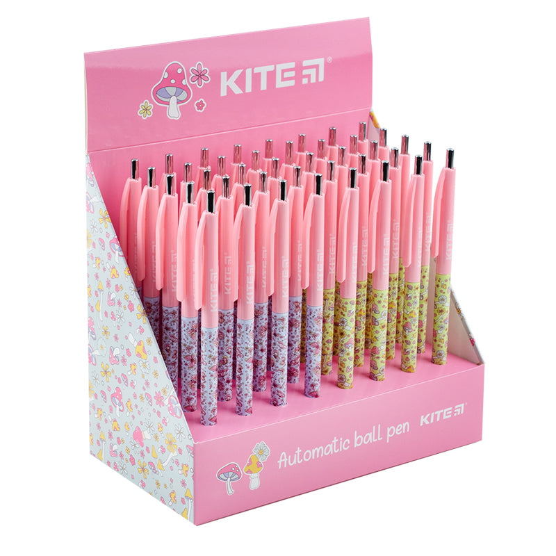 Ручка кулькова автоматична Kite Cute Nature K23-361-1, синя