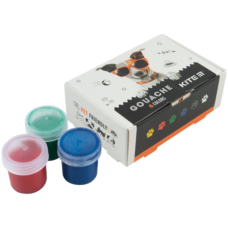 Гуаш Kite Dogs K23-062, 6 кольорів