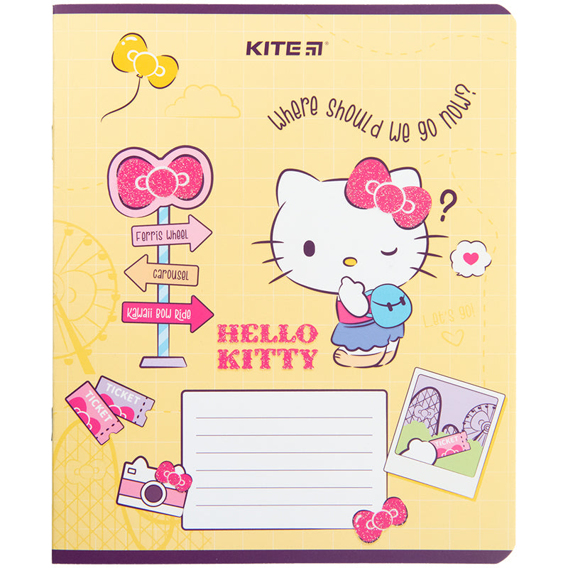 Тетрадь школьная Kite Hello Kitty HK23-236, 18 листов, клетка