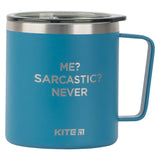 Термокружка Kite K22-379-02-1, 400 мл, синя Me Sarcastic Never