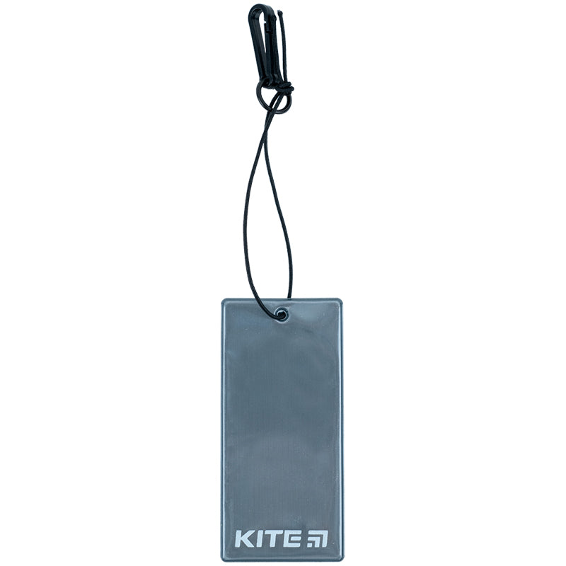 Подвеска мягкая светоотражающая Kite K23-109-1, прямоугольная, темно-серая
