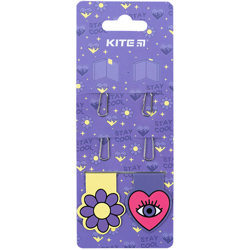 Набор магнитных закладок с фигурными скрепками Kite Letter K24-495-4