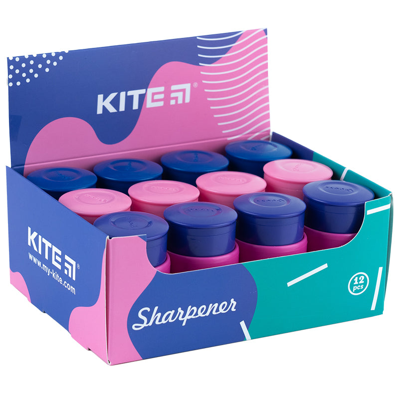 Точилка с контейнером Kite Sunset K24-368, ассорти