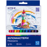 Фломастеры Kite Classic K-447, 12 цветов