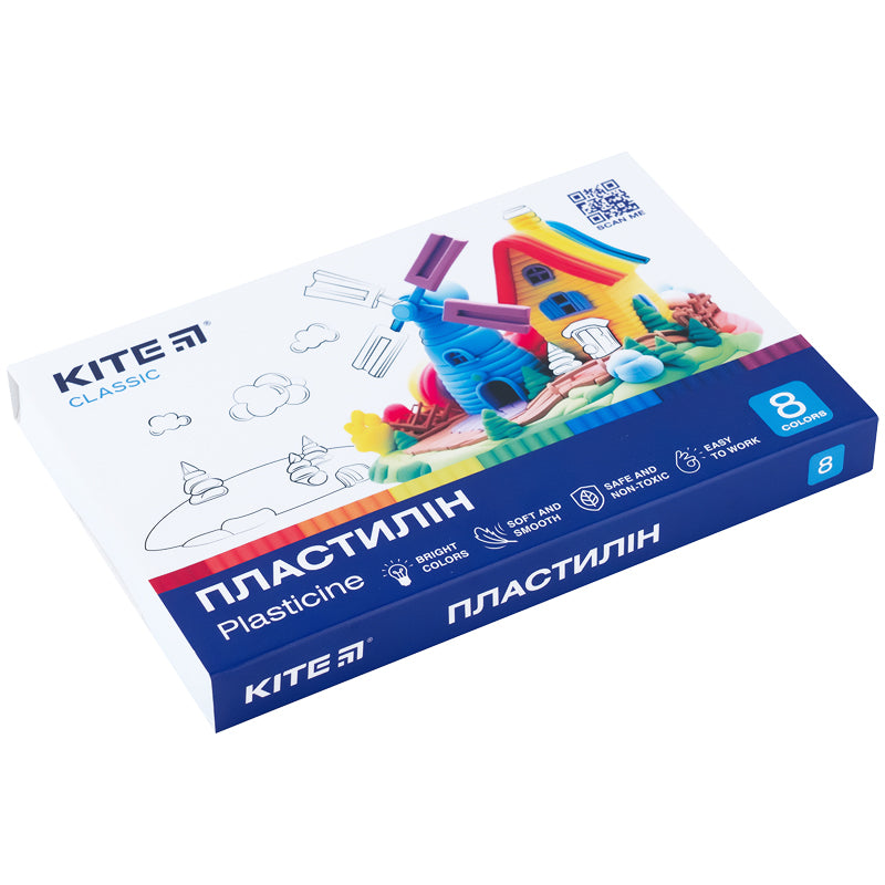 Пластилин Kite Classic K-082, 8 цветов, 160 г