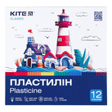 Пластилин Kite Classic K-1086, 12 цветов, 240 г