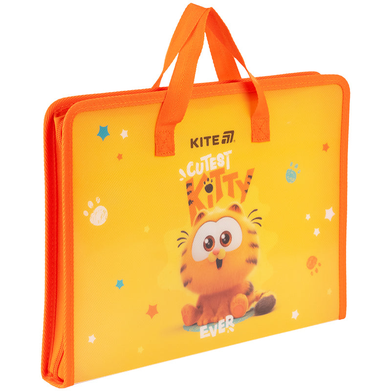 Папка-портфель на молнии Kite Garfield GF25-202, 1 отделение, A4