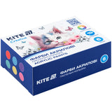 Краски акриловые Kite Creative K-272, 6 пастельных цветов, 20 мл