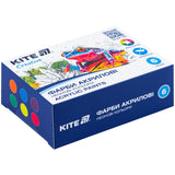 Краски акриловые Kite Creative K-274, 6 неоновых цветов, 20 мл