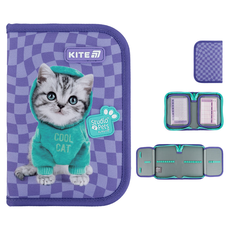 Пенал без наполнения Kite Studio Pets SP25-622-2, 1 отделение, 2