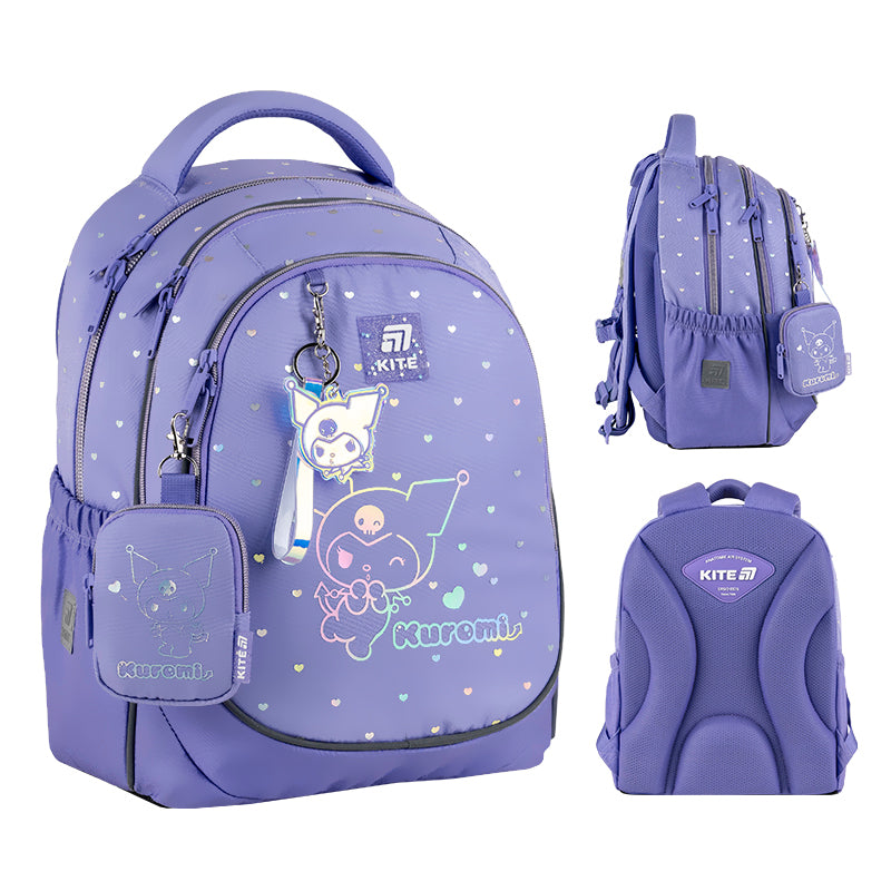 Шкільний набір Kite Education Kuromi SET_HK25-700M (рюкзак, пенал, сумка)