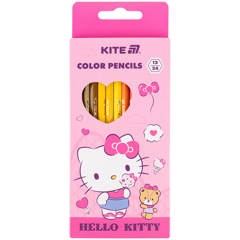 Цветные карандаши двусторонние Kite Hello Kitty HK25-054-1, 12 шт