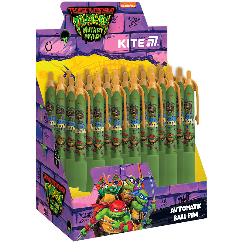 Ручка кулькова автоматична Kite Ninja Turtles NT25-039, синя