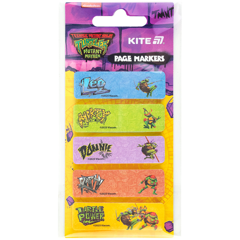 Закладка паперова з малюнком Kite Ninja Turtles NT25-480, 100 шт, 5х15х50 мм, прямокутна