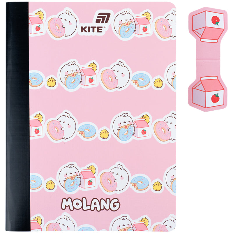 Блокнот с магнитной закладкой Kite Molang ML25-192, А5, 60 листов, клетка