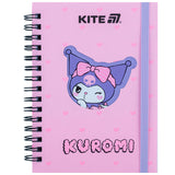 Блокнот на спирали Kite Kuromi HK25-229-2, А6, 80 листов, клетка