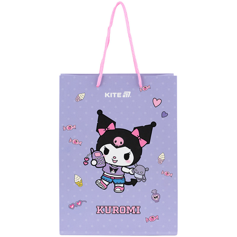 Пакет паперовий подарунковий Kite Kuromi HK25-265-2, 18х24см