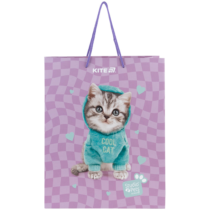 Пакет паперовий подарунковий Kite Studio Pets SP25-266, 26х32см