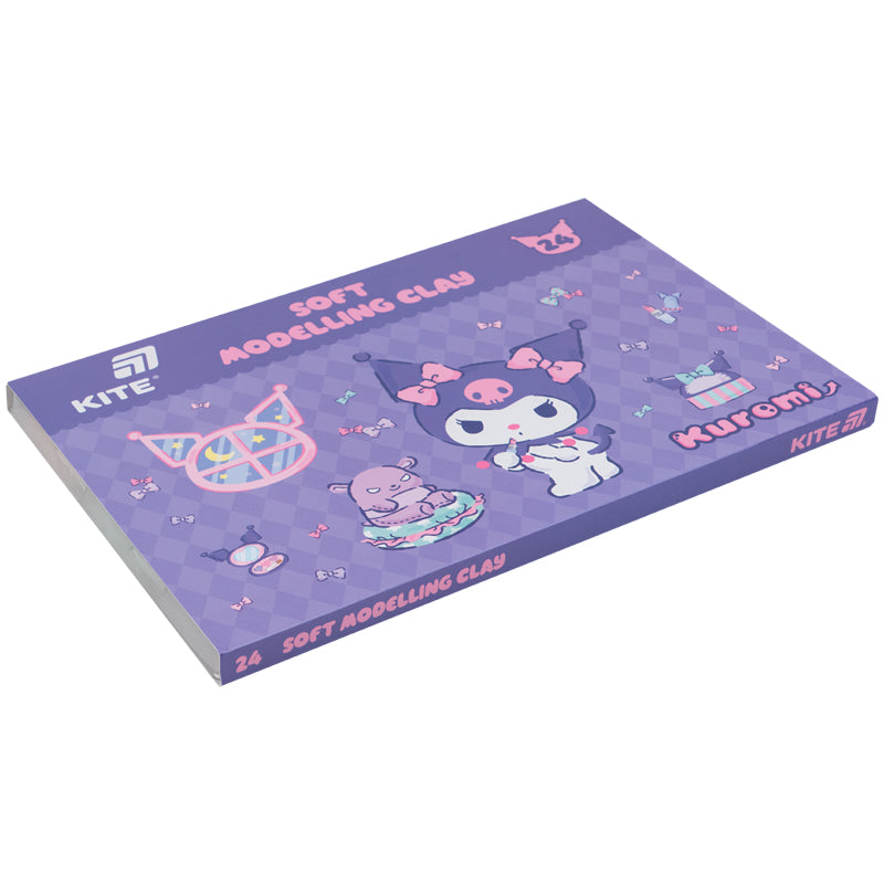 Пластилин восковой Kite Kuromi HK24-089, 24 цвета, 480 г - купить