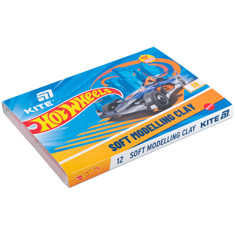 Пластилин восковый Kite Hot Wheels HW25-1086-1, 12 цветов, 240 г