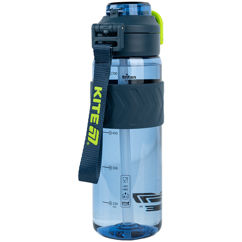 Пляшечка для води Kite K25-1234-2, 800 мл, синьо-зелена
