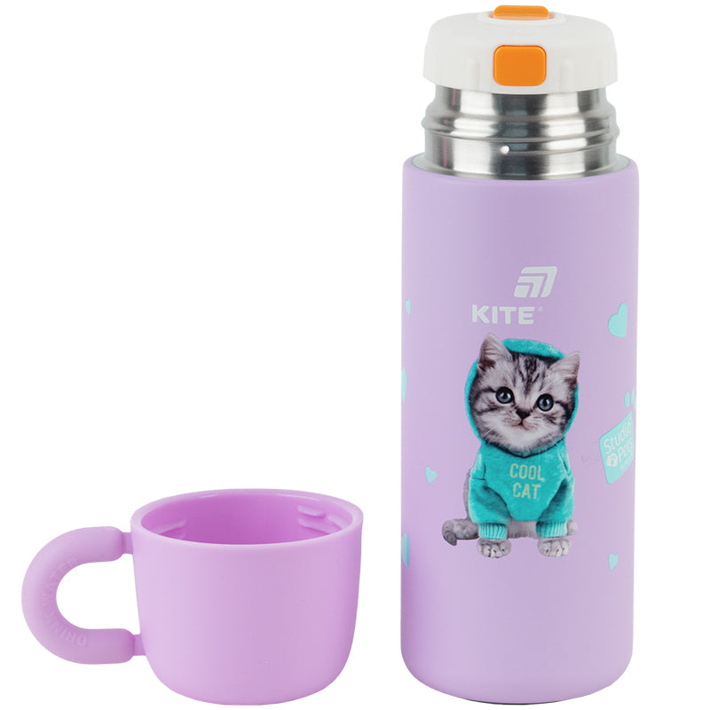 Термос Kite Studio Pets SP25-312, 480 мл, фіолетовий