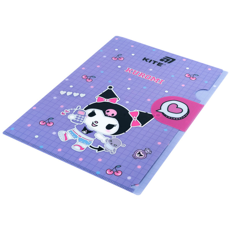 Папка-куточок з клапаном Kite Kuromi HK25-248-1, A4