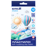 Пластилин восковой Kite Creative Pastel K-086-P, 12 цветов, 200 г