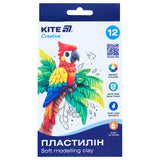 Пластилин восковой Kite Creative K-086, 12 цветов, 200 г