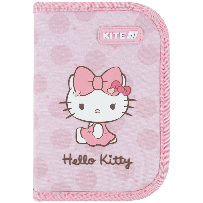 Пенал без наполнения Kite Hello Kitty HK26-621-1, 1 отделение, 1 отворот