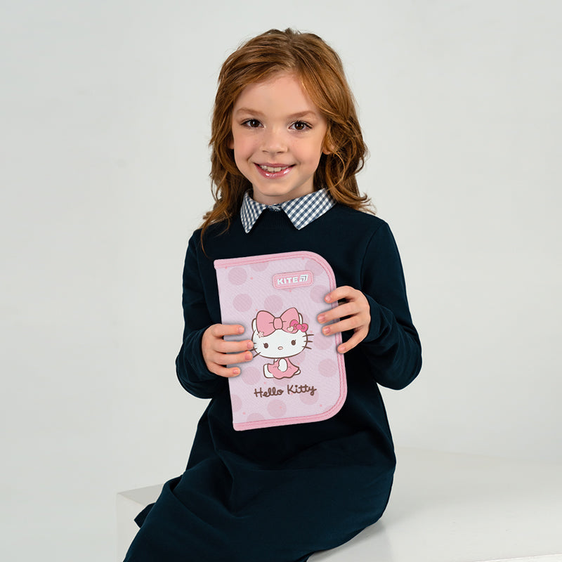 Пенал без наполнения Kite Hello Kitty HK26-621-1, 1 отделение, 1 отворот
