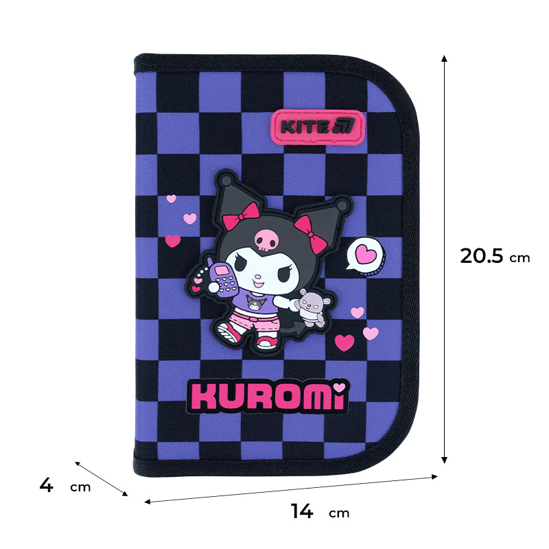 Пенал без наповнення Kuromi HK26-621-2, 1 отделение, 1 отворот