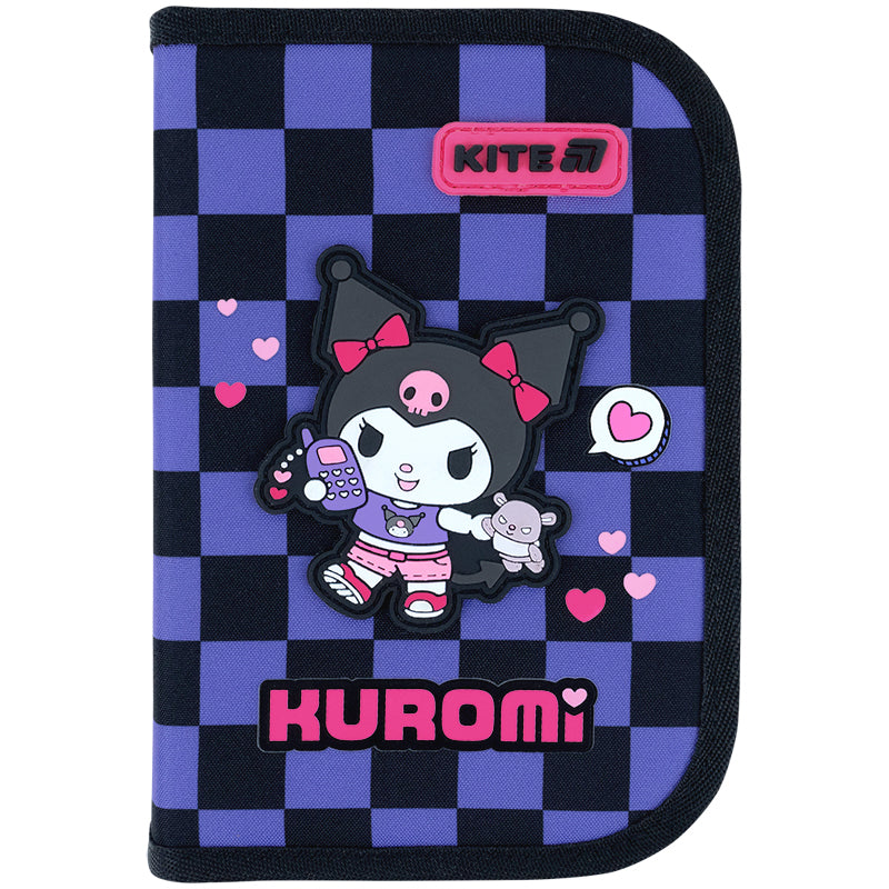 Пенал без наповнення Kuromi HK26-621-2, 1 отделение, 1 отворот