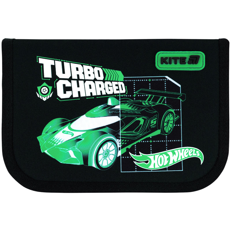 Пенал без наполнения Kite Hot Wheels HW26-621, 1 отделение, 1 отворот