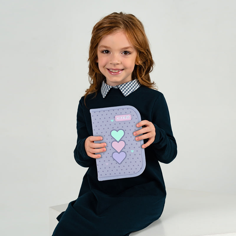 Пенал без наполнения Kite Lovely K26-621-3, 1 отделение, 1 отворот