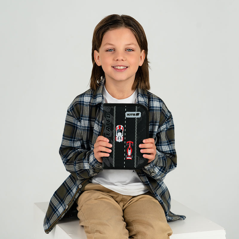 Пенал без наполнения Kite Race&Win K26-621-4, 1 отделение, 1 отворот