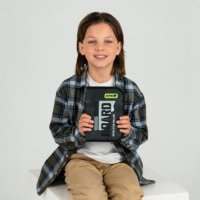 Пенал без наполнения Kite SK8 Board K26-621-6, 1 отделение, 1 отворот