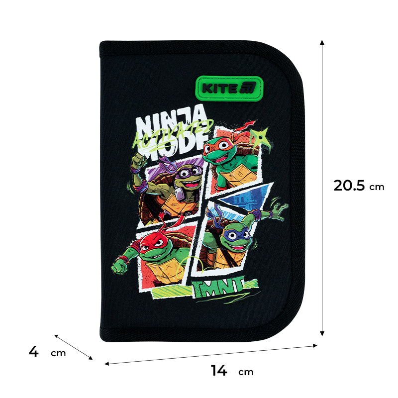 Пенал без наповнення Kite Ninja Turtles NT26-622, 1 відділення, 2 відвороти