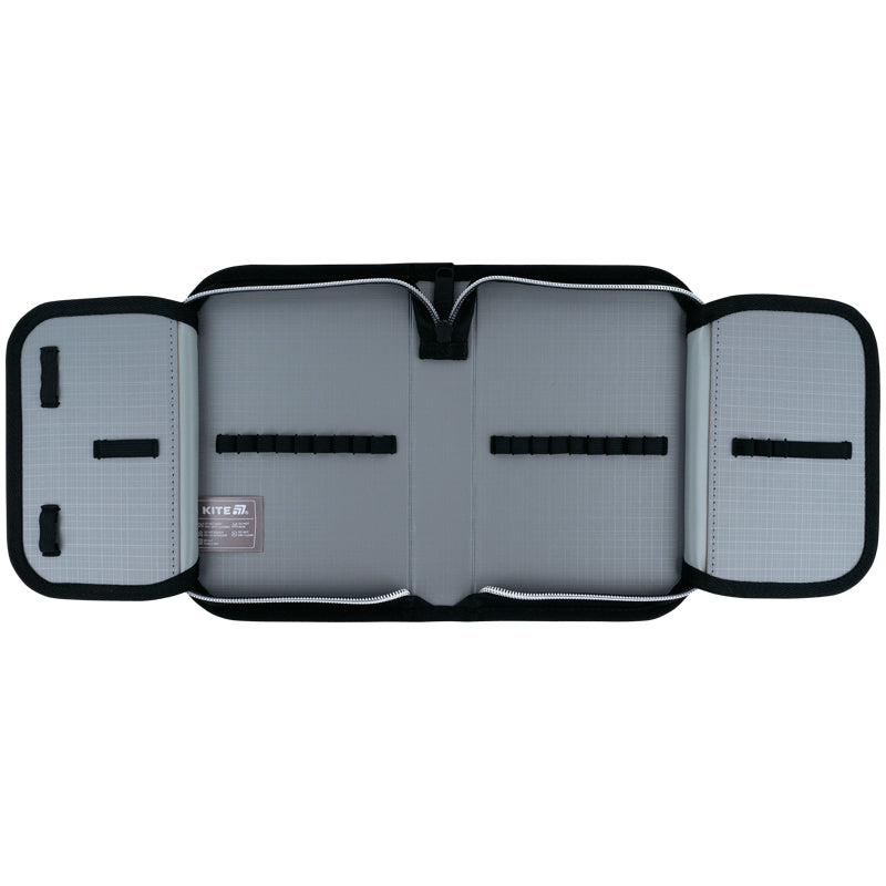 Пенал без наповнення Kite Black&Silver K26-622-5, 1 відділення, 2 відвороти