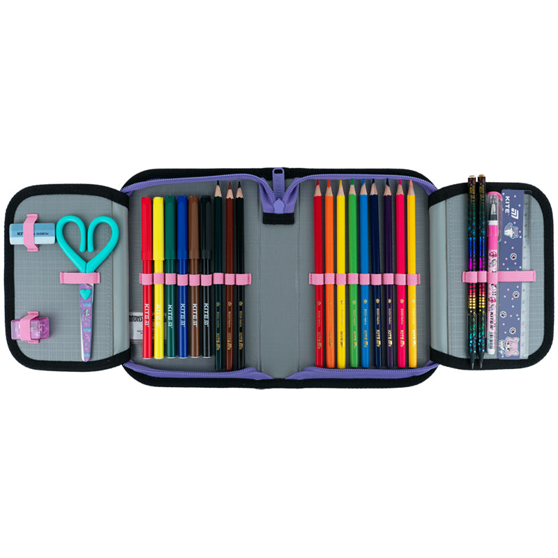 Пенал з наповненням Kite Monster High MH26-622H, 1 відділення, 2 відвороти