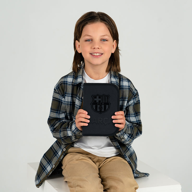 Пенал з наповненням Kite FC Barcelona BC26-622H, 1 відділення, 2 відвороти