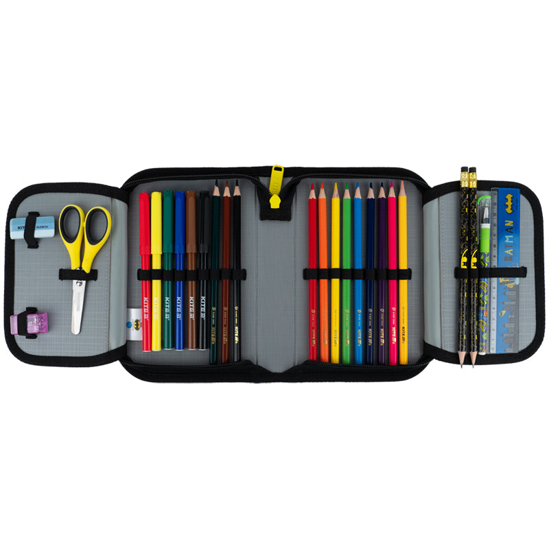 Пенал с наполнением Kite  DC Comics DC26-622H, 1 отделение, 2 отворот