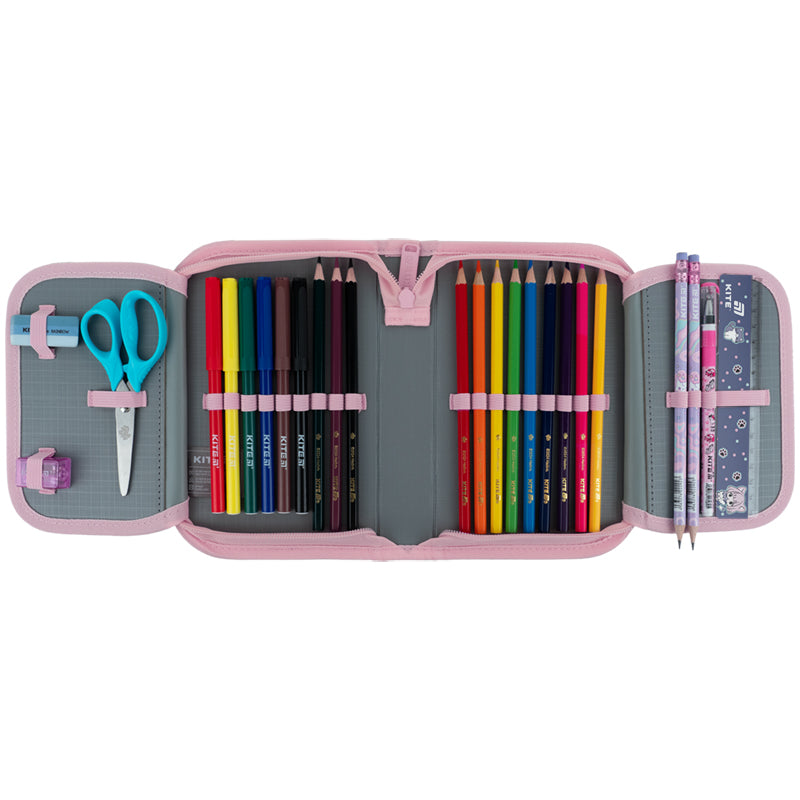 Пенал з наповненням Kite Dazzling K26-622H-1, 1 відділення, 2 відвороти
