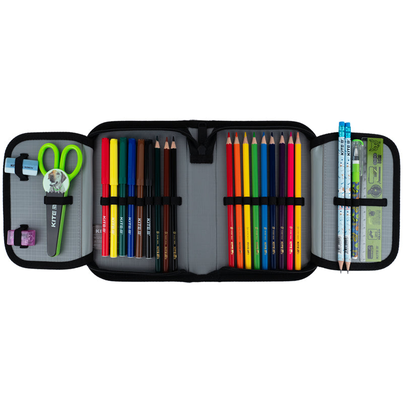 Пенал с наполнением Kite  Skate K26-622H-4, 1 отделение, 2 отворот