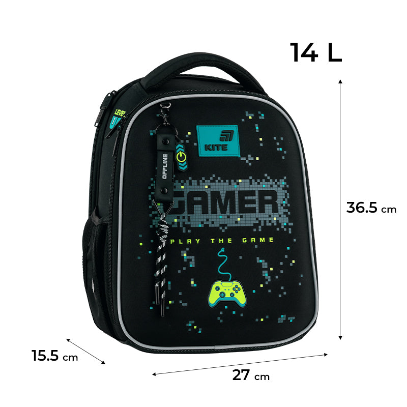 Рюкзак шкільний каркасний Kite Education Play the Game K26-555S-9