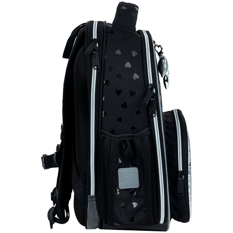 Рюкзак шкільний каркасний Kite Education Black&Silver K26-556M-2
