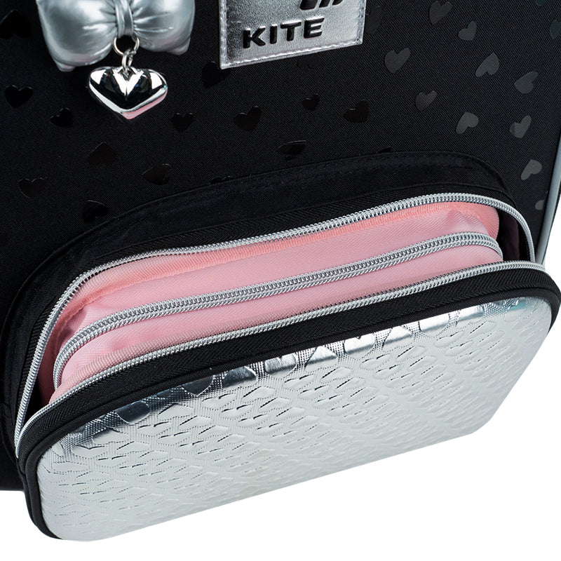 Рюкзак шкільний каркасний Kite Education Black&Silver K26-556M-2