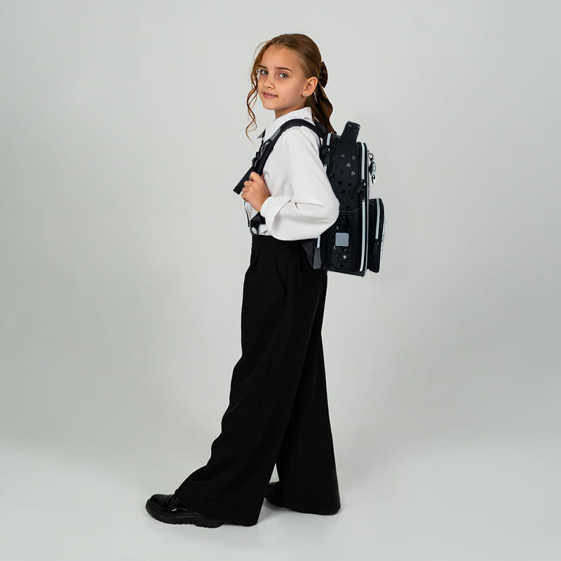 Рюкзак шкільний каркасний Kite Education Black&Silver K26-556M-2