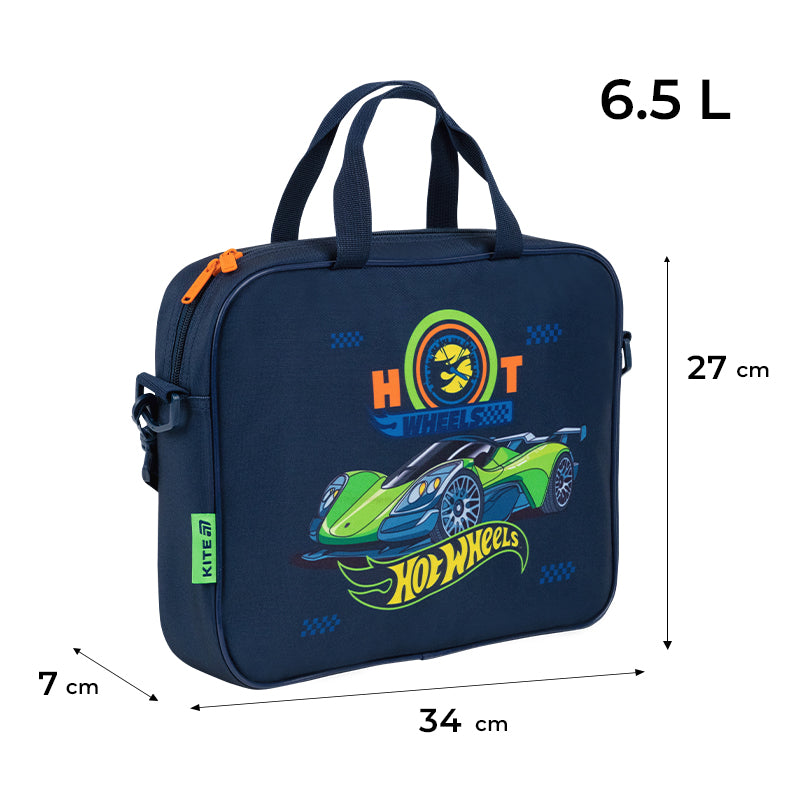 Шкільна текстильна сумка Kite Hot Wheels HW26-589