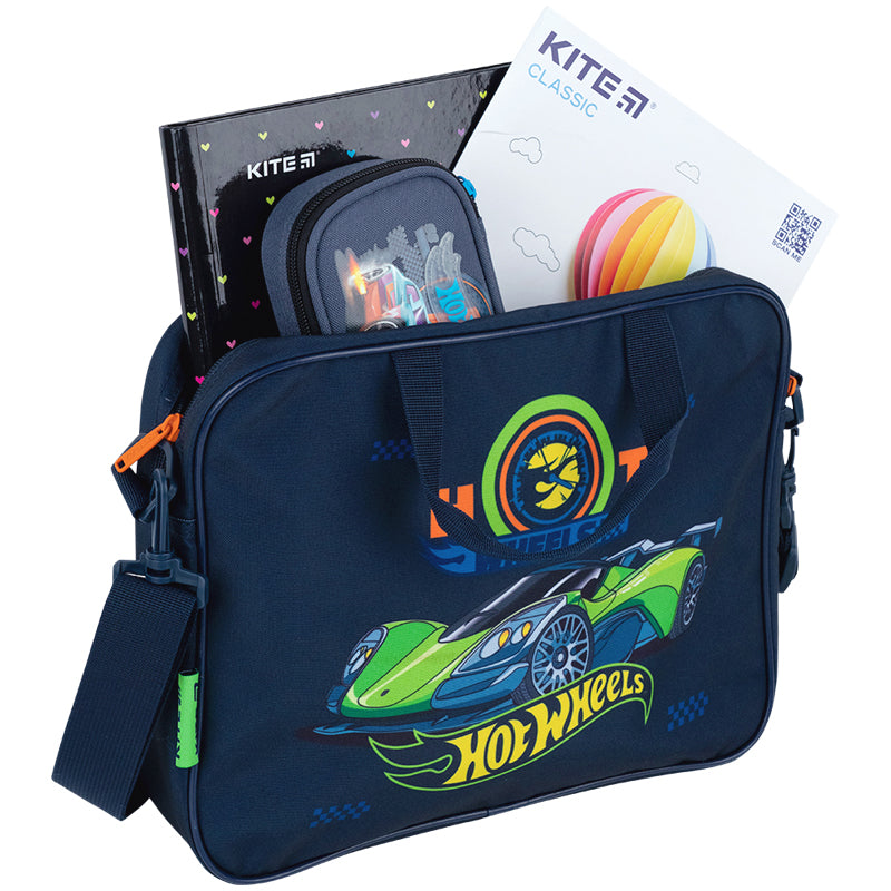 Шкільна текстильна сумка Kite Hot Wheels HW26-589